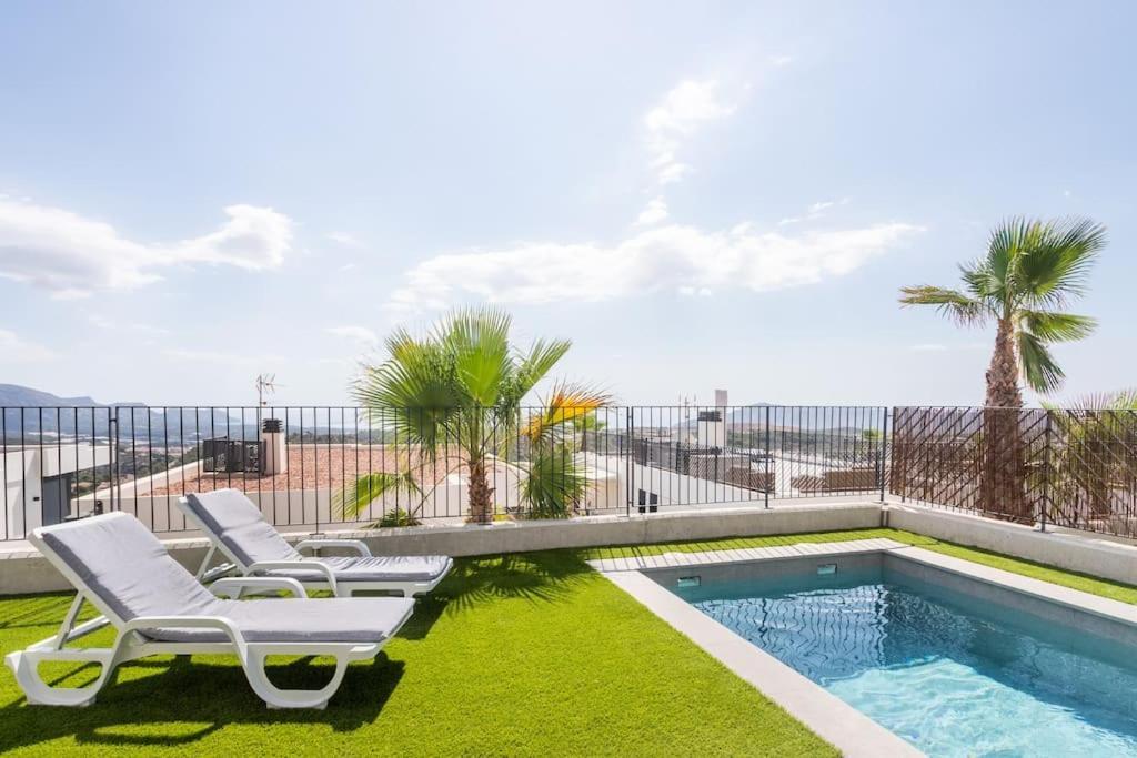 Casa Con Piscina Privada Polop Villa Bagian luar foto