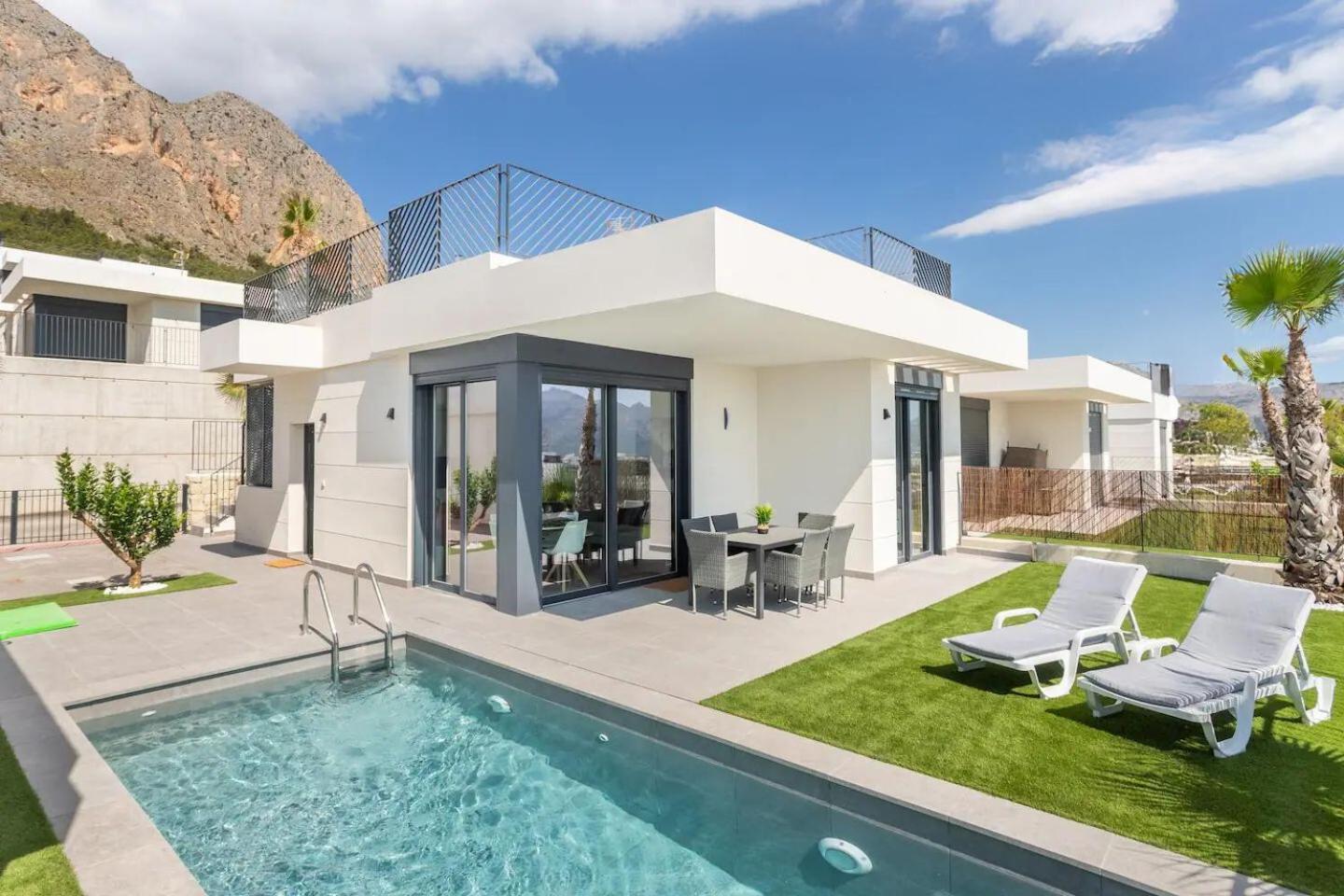 Casa Con Piscina Privada Polop Villa Bagian luar foto